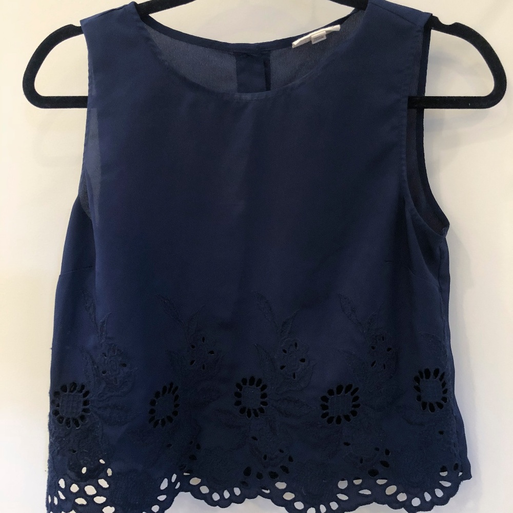 Maison Jules sleeveless blue top